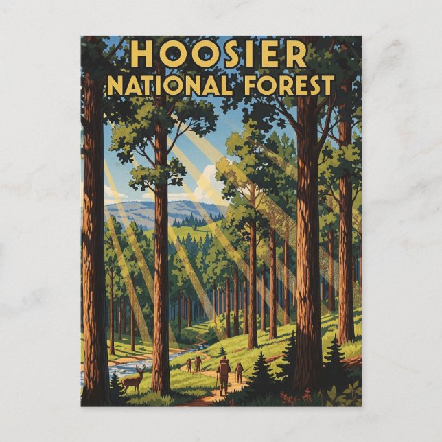 Indiana Hoosier National Forest Travel Postkarte (Vorderseite)