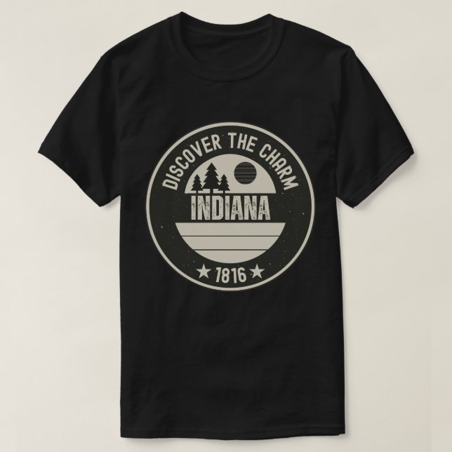 Indiana Hoosier Staat - IN Gift Souvenir T-Shirt (Design vorne)
