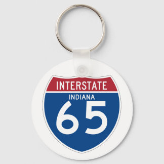 Indiana in I-65 Interstate Highway Shield - Schlüsselanhänger