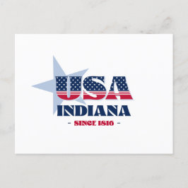 Indiana in Rot, Weiß und Blau Postkarte