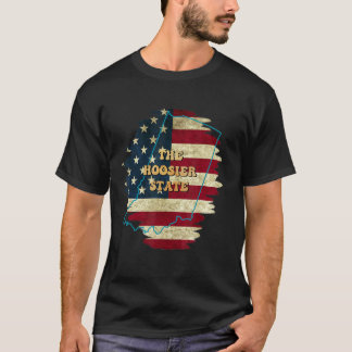 Indiana in US-Flaggenmotto T-Shirt