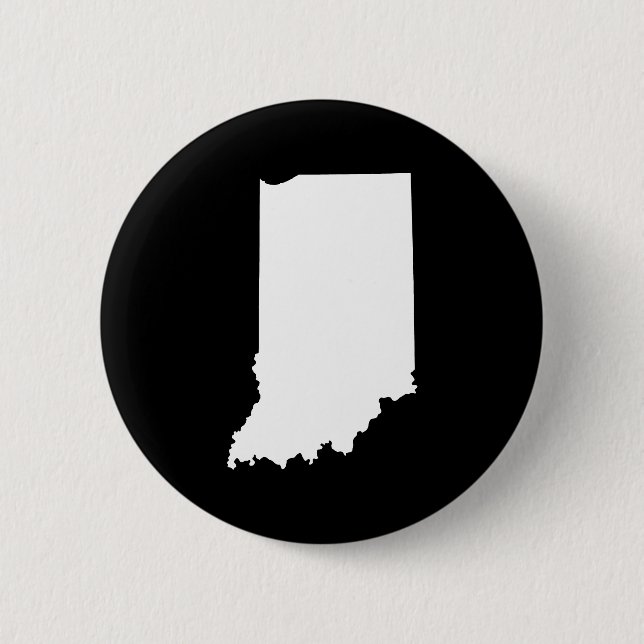 Indiana in Weiß und Schwarz Button (Vorderseite)