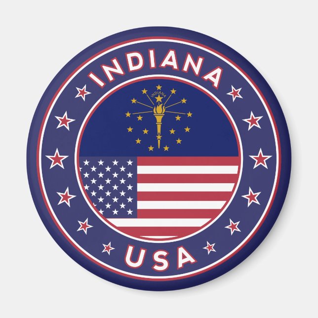 Indiana, Indiana-T - Shirt, Indiana-Aufkleber, Magnet (Vorne)