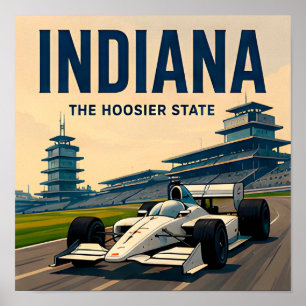 Indiana Indianapolis Mittlerer Westen Roadtrip Rei Poster
