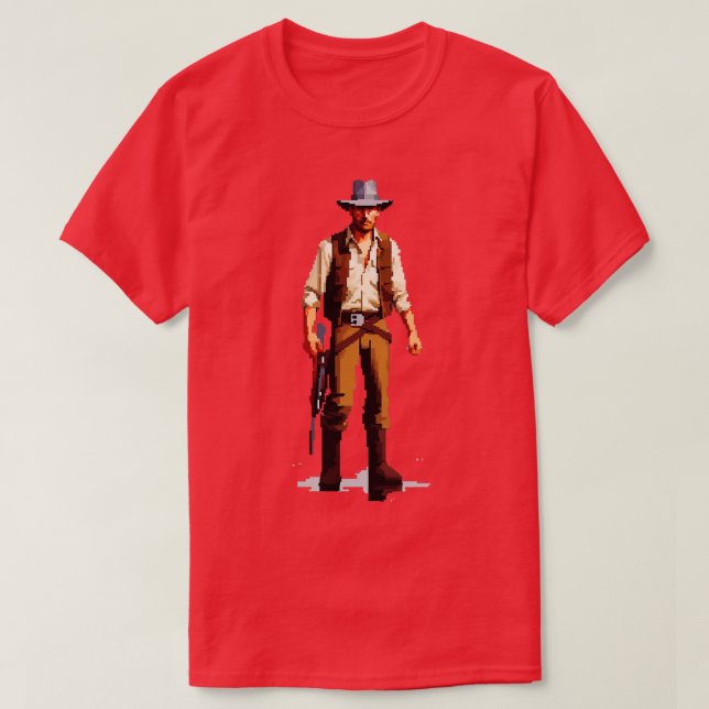 Indiana Jones Pixel Art TShirt (Design vorne)