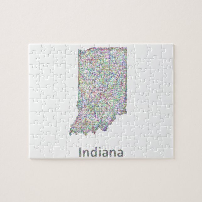 Indiana-Karte (Horizontal)