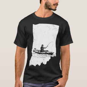 Indiana Kayak Fisherman Kayaking Fischen Kayaker T-Shirt