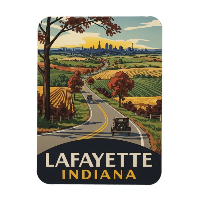 Indiana Lafayette Travel Magnet (Vertikal)