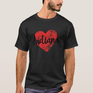 Indiana Liebe Cool Grunge Herz Spaß Indiana Stolz T-Shirt