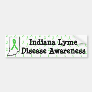 Indiana Lyme-Borreliose-Aufkleber Autoaufkleber