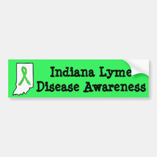 Indiana Lyme-Borreliose-Aufkleber Autoaufkleber