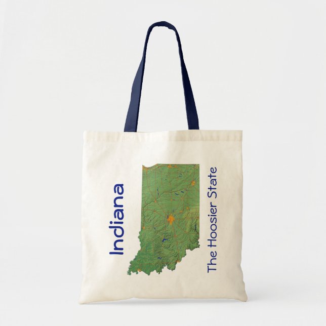 Indiana Map Bag Tragetasche (Vorne)