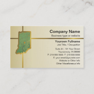 Indiana Map Business Card Visitenkarte