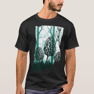 Indiana Map Morel Mushroom Jagd Shrooming Morel T-Shirt