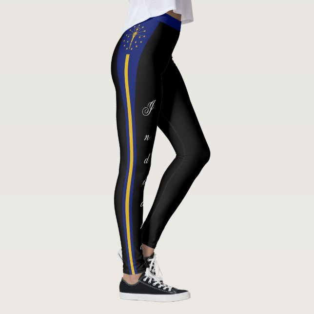 Indiana mode Leggings, Indiana Flag /sports Leggings (Rechts)