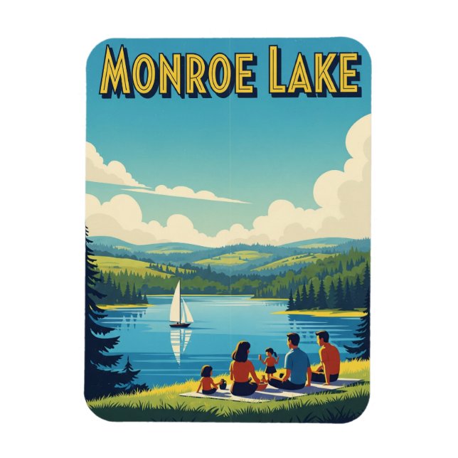 Indiana Monroe Lake Travel Magnet (Vertikal)
