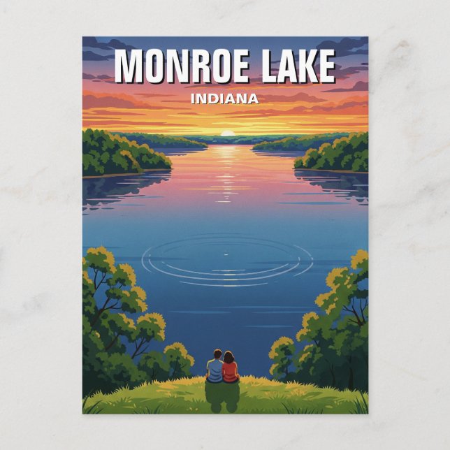 Indiana Monroe Lake Travel Postkarte (Vorderseite)