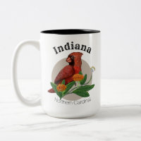 Indiana Nordische Kardinäle mit einheimischen Pfla