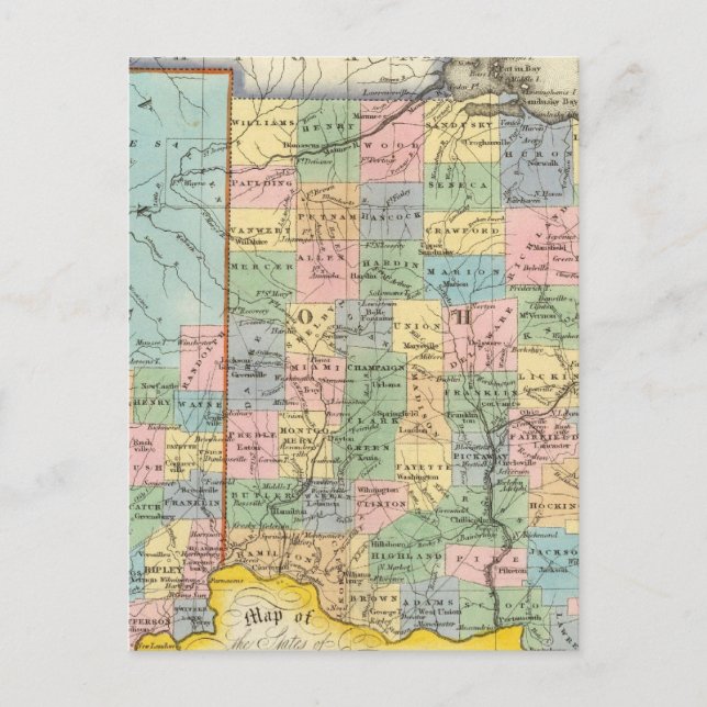 Indiana, Ohio Postkarte (Vorderseite)