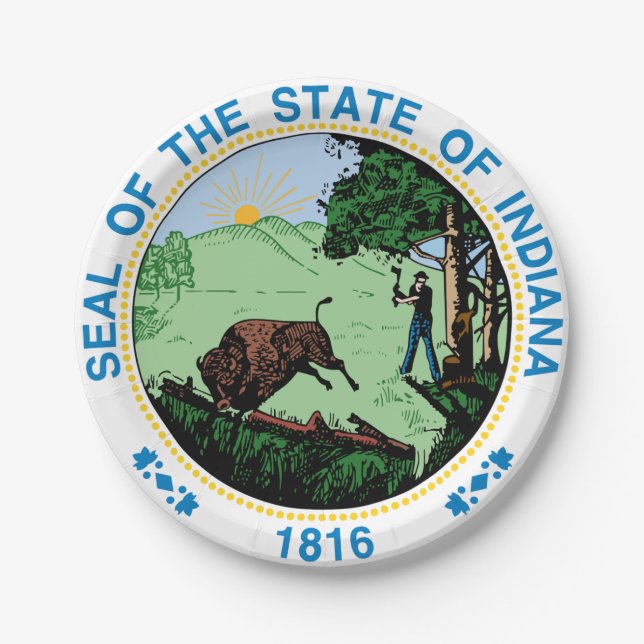 Indiana Pappteller (Vorderseite)