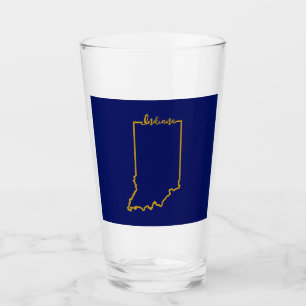 Indiana Pint Glass Sixteen Ounces Glas