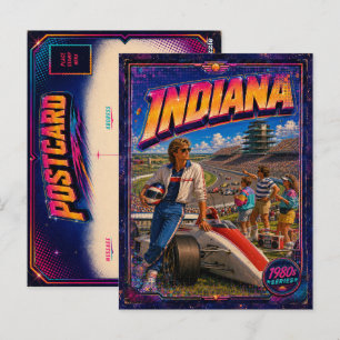 Indiana Postkarte 80er Jahre Retro