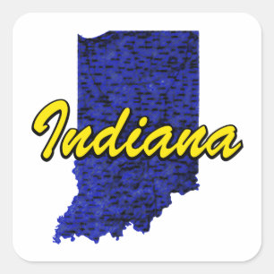 Indiana Quadratischer Aufkleber