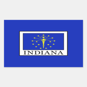 Indiana Rechteckiger Aufkleber