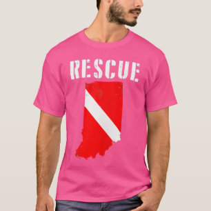 Indiana Rescue Diver Flag Scuba Divema T-Shirt