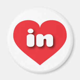 Indiana - Rotes Herz - I Liebe Magnet