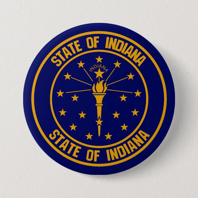 Indiana Round Emblem Button (Vorderseite)