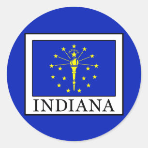 Indiana Runder Aufkleber