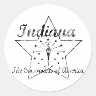 Indiana Runder Aufkleber