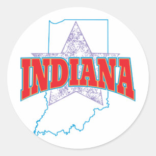 Indiana Runder Aufkleber
