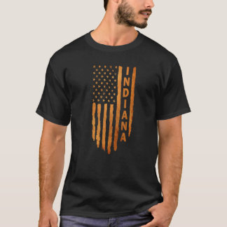 Indiana Rustic American Flag Zweite Änderung T-Shirt