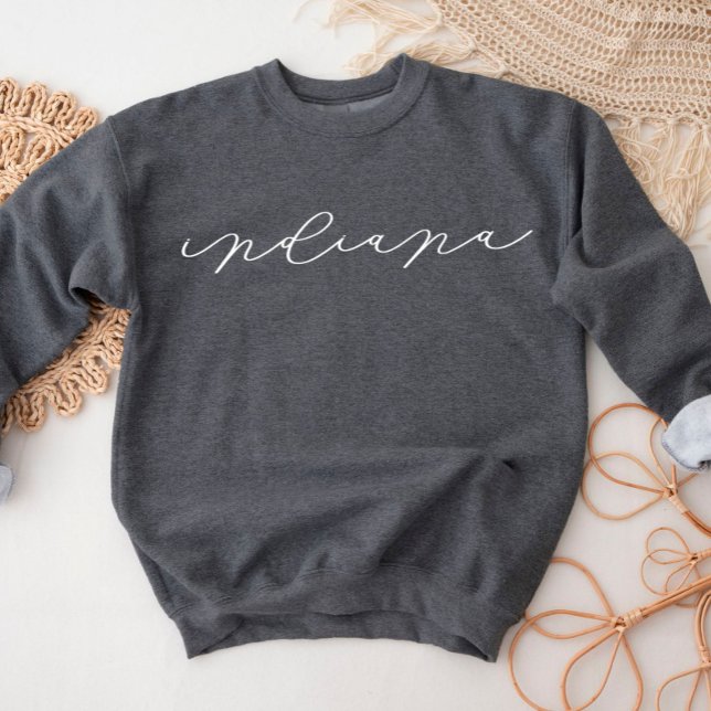 Indiana Script Staat Women's Sweatshirt (Von Creator hochgeladen)