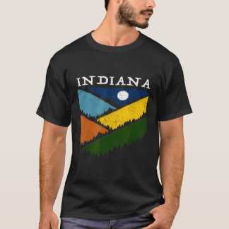 Indiana Souvenir Wandern Berge Night Sky Campingpl T-Shirt