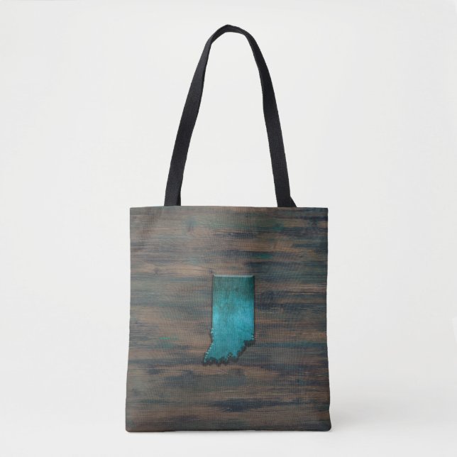 Indiana-Staat Form Aquamarin Tasche (Vorderseite)