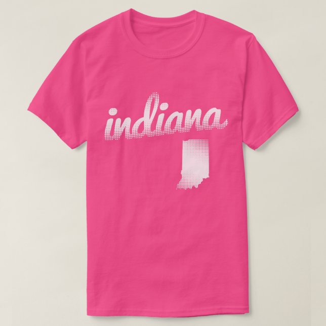 Indiana-Staat im Weiß T-Shirt (Design vorne)