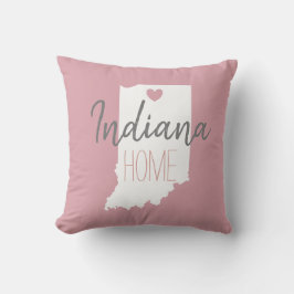 Indiana Staat Karte Liebe Zuhause werfen Kissen