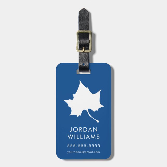 Indiana Staat Leaf Gepäckanhänger (Vorderseite vertikal)