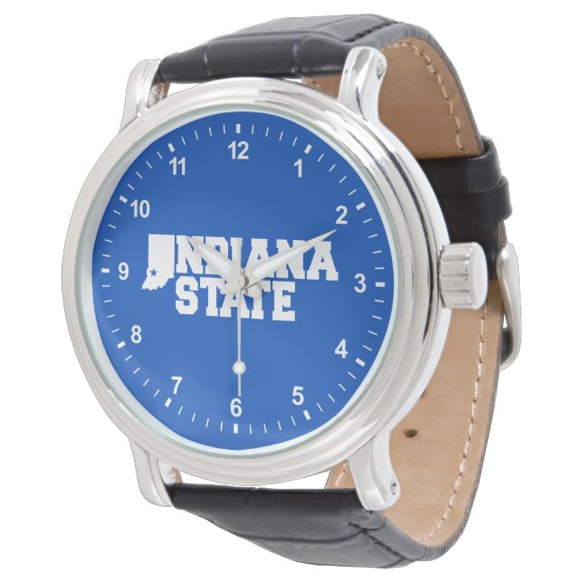 Indiana-Staat-Logo Armbanduhr (Schrägansicht)