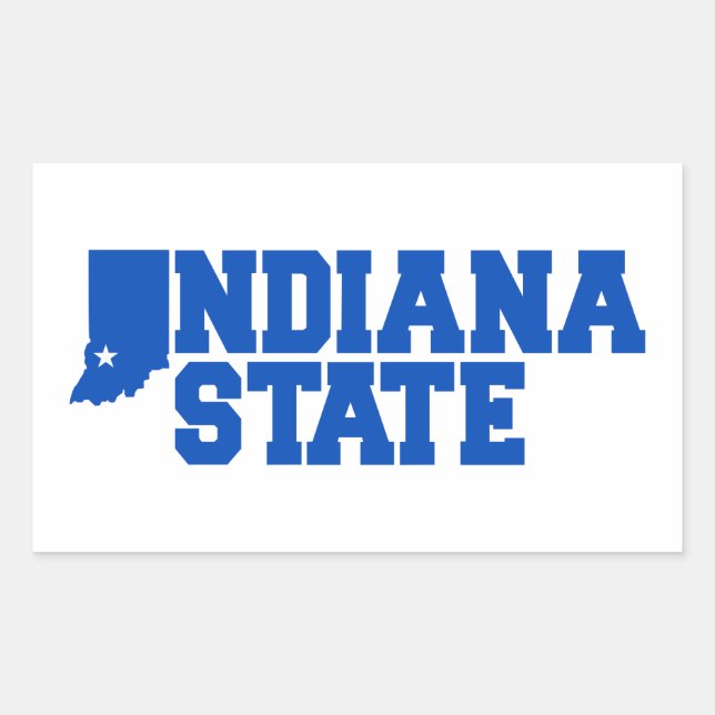 Indiana-Staat-Logo Rechteckiger Aufkleber (Vorderseite)