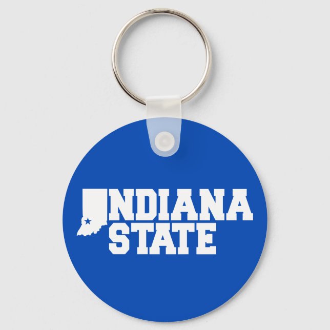 Indiana-Staat-Logo Schlüsselanhänger (Vorderseite)