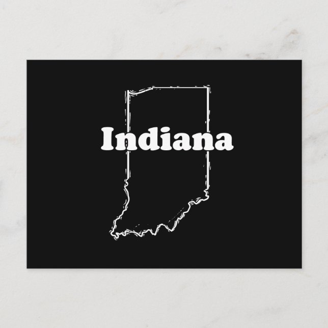 INDIANA STAAT MOTTO POSTKARTE (Vorderseite)