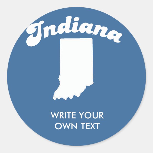 INDIANA STAAT MOTTO T - SHIRT T - Shirt Runder Aufkleber (Vorderseite)