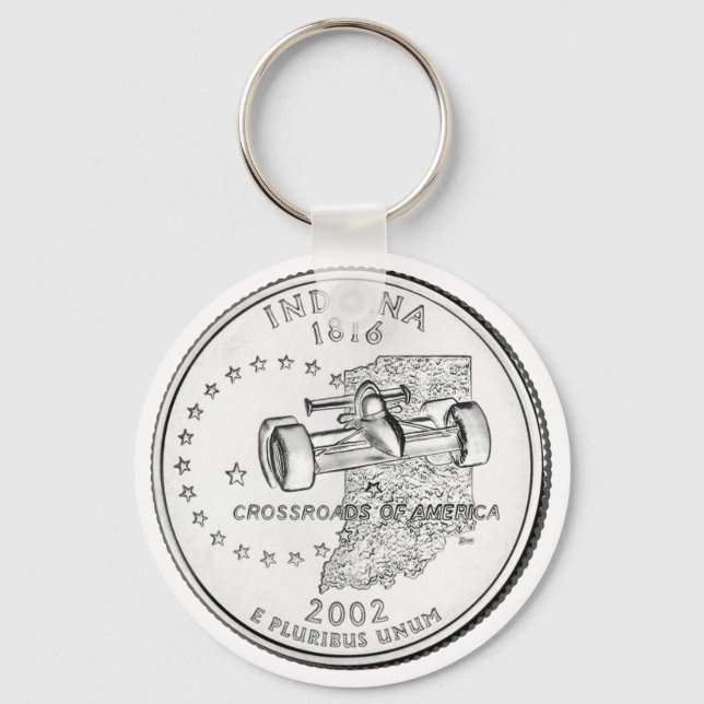 Indiana Staat Quarter Schlüsselanhänger (Vorderseite)