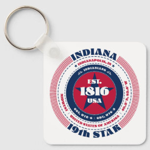 Indiana Staat Schlüsselanhänger