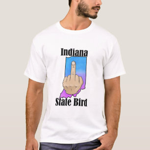 Indiana Staat Vogel T - Shirt Mittelfinger