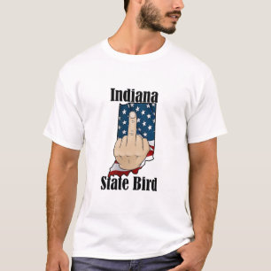 Indiana Staat Vogel T - Shirt Mittelfinger